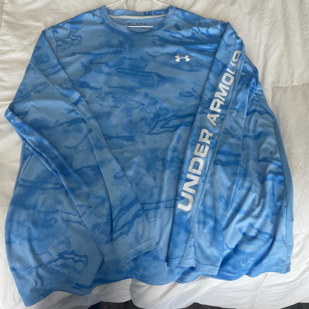 Baby Blue Under Armour Long Sleeve Shirt XXL